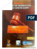 Libro Bolivia Ley de Medios o de Comunicación
