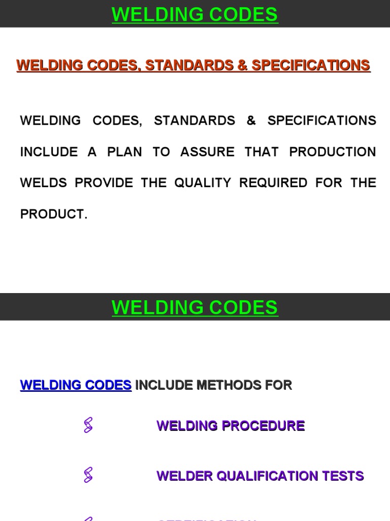 Day2 Session 1 Lecture Welding Codes PDF Construction Welding
