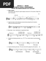 Exemplar Aural Test and Memorandum