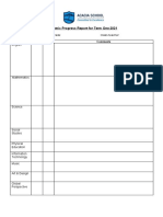 Proposed Progress Report Template - Upper School