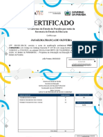 Certificados - Paraibatec - Janailma França de Oliveira - Preparador de Doces e Conservas