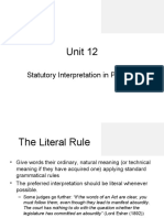 MX1104 Unit 12 Statutory Interpretation in Practice