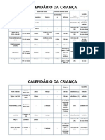 Calendario Criança