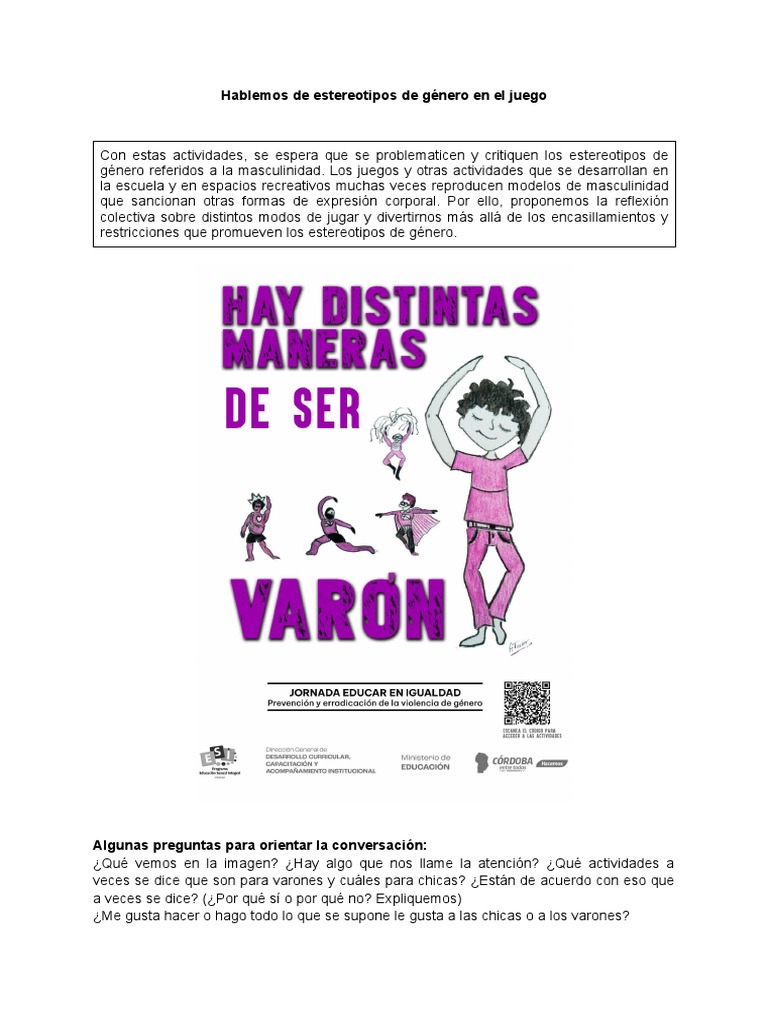Estereotipos de género en el juego | PDF | Masculinidad