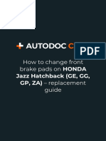 EN How To Change Front Brake Pads On Honda Jazz Hatchback Ge GG GP Za Replacement Guide