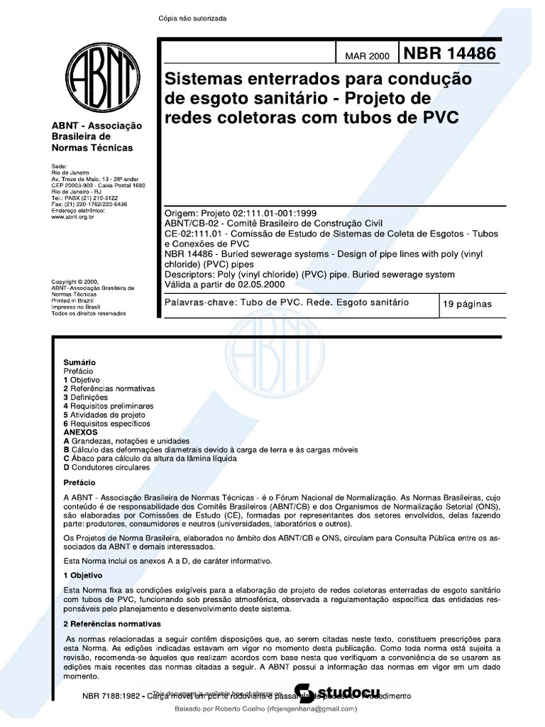 NBR - 14486 - Sistemas-Enterrados-Para-Conducao-De-Esgoto-Sanitario ...