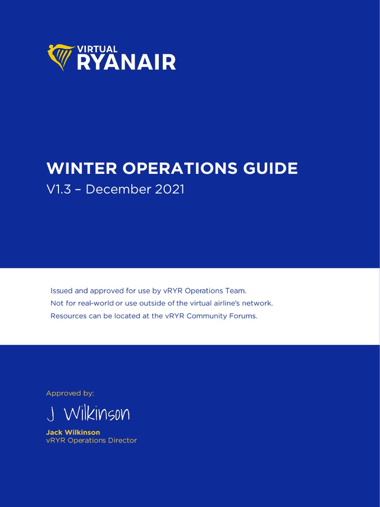 VRYR - Winter Operations Guide | PDF