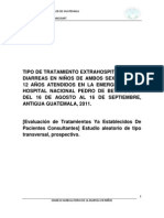 Tipo de Tratamiento Extrahospitalario en Diarreas en Niños de 0 A 12 Años en Hospital de Antigua Guatemala