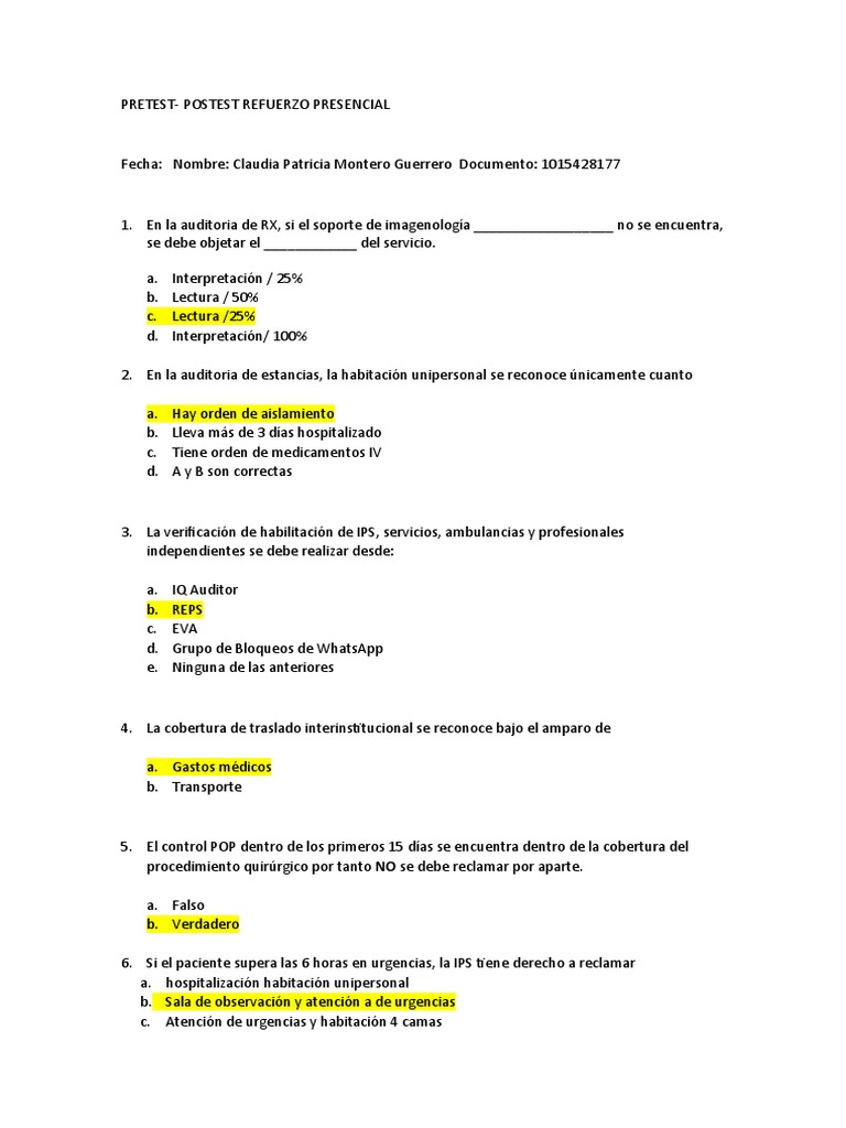 Auditoría de Servicios de Salud: Preguntas Clave | PDF | Medicina