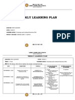 Tle 9 Weekly Learning Plan