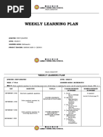 Math 9 Weekly Learning Plan