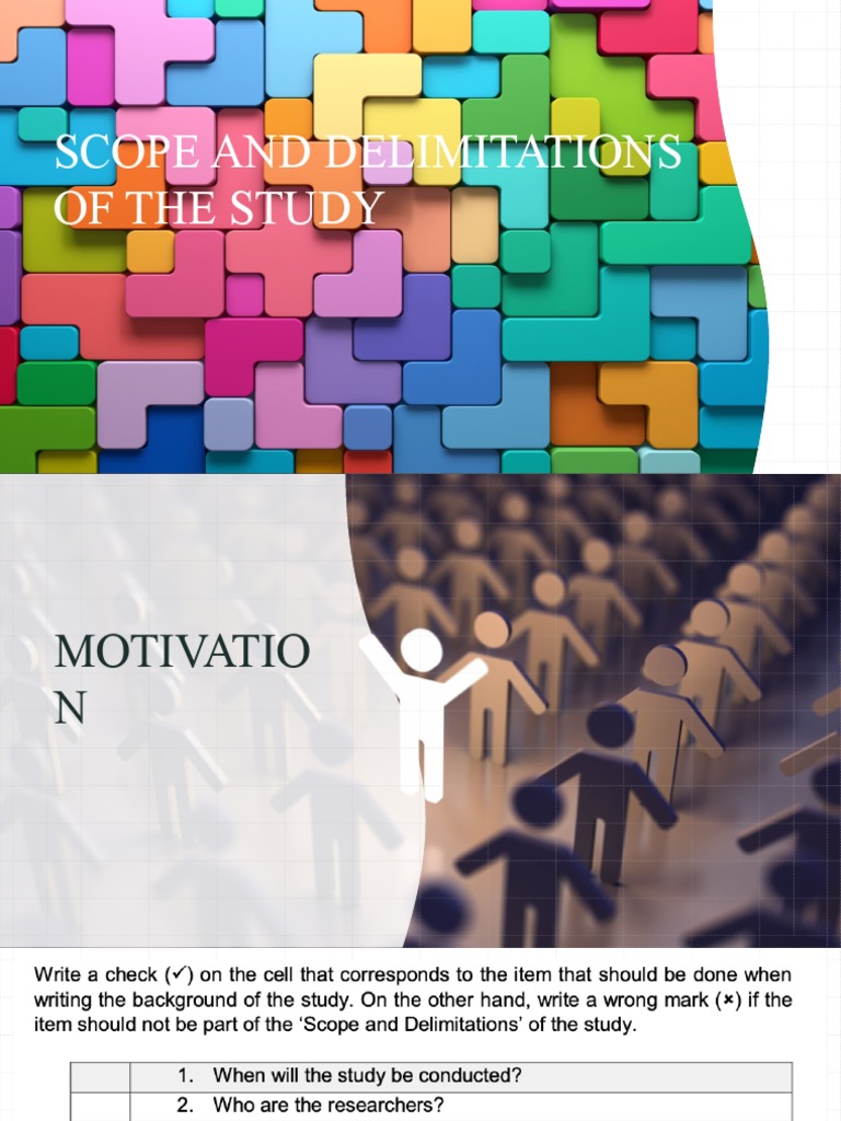 Scope and delimitations pdf science methodology