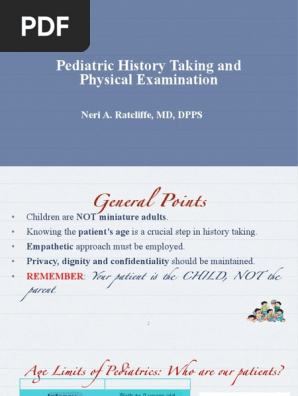 Pediatric Hx and PE 2020 Ppt