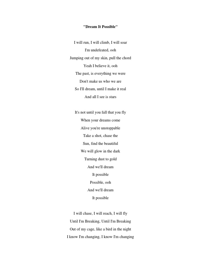 Dream It Possible | PDF