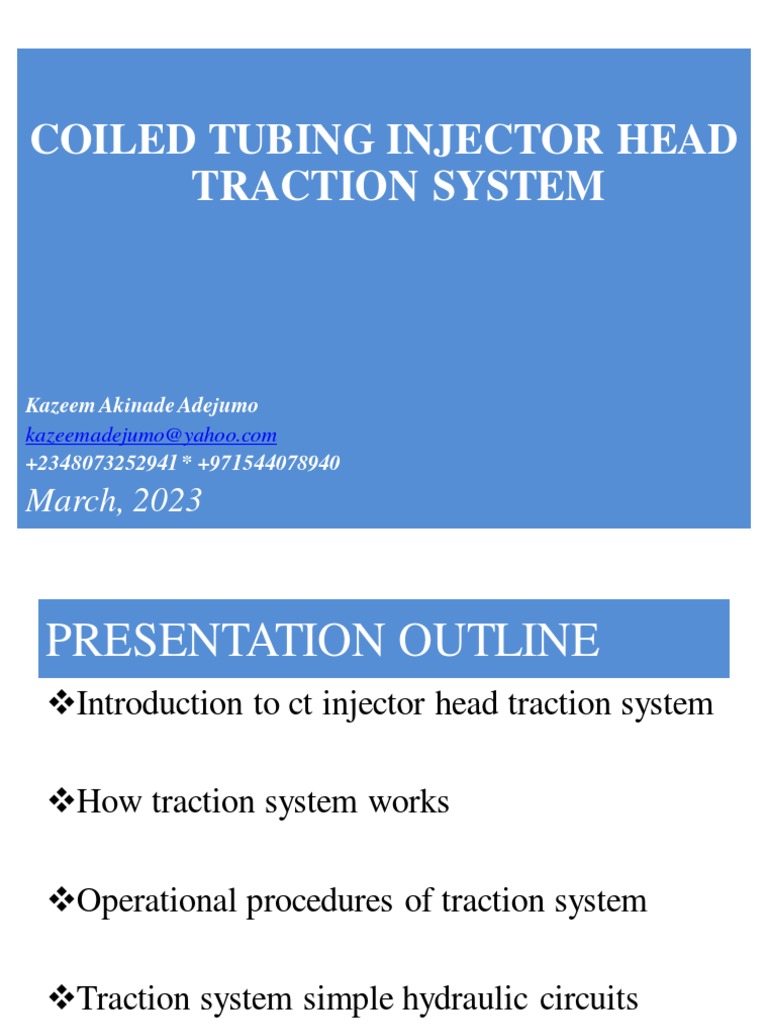 Injector Head Traction | PDF