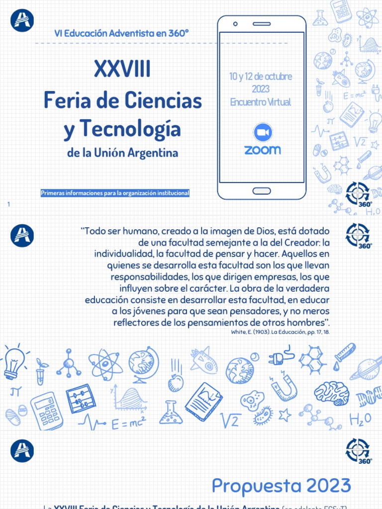 Feria Virtual de Ciencias Adventista 2023 | PDF