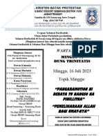 Warta Jemaat HKBP Semarang Barat Minggu 16 Juli 2023-1