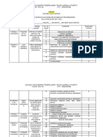 Tabla de Especificaciones 2°