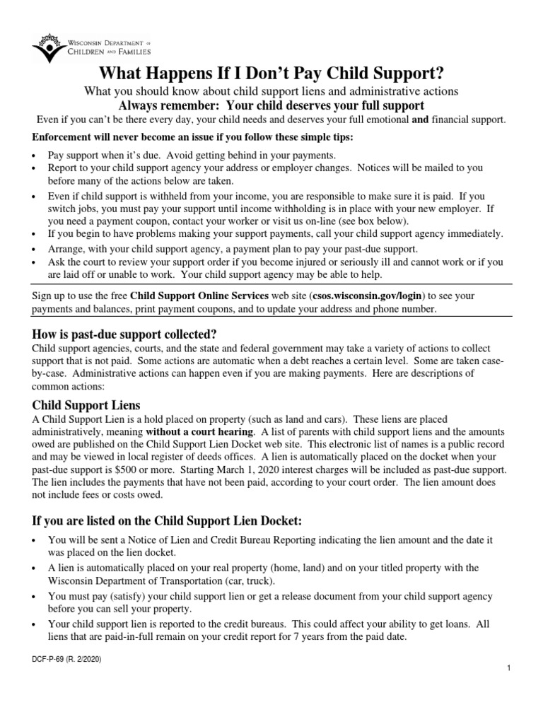 What Happens If I Don't Pay Child Support? PDF