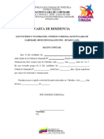 Carta de Residencia