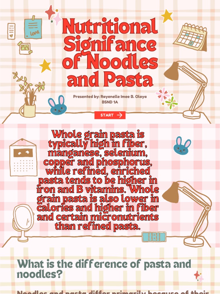 Nutritional Significance of Noodles and Pasta PDF
