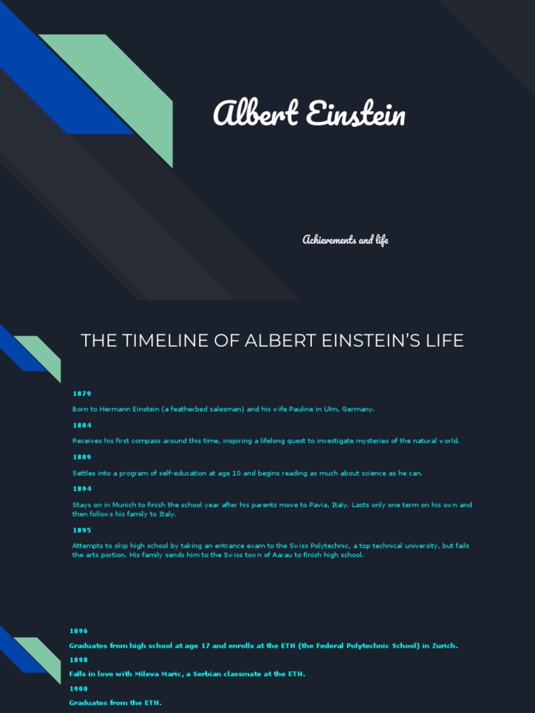 Albert Einstein Presentation | PDF