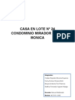 Informee Casa en Lote N24 Condominio Mirador Santa Monica