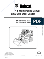 Operation & Maintenance Manual S250 Skid-Steer Loader: S/N 530911001 & Above S/N 531011001 & Above
