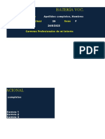 Bateria Vocacional - Nombre Completo