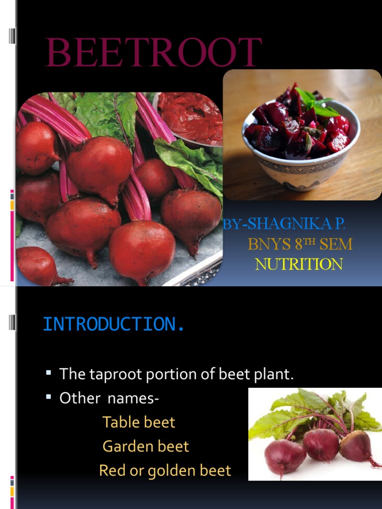 Beetroot: Nutrition and Health Benefits | PDF | Beetroot | Magnesium