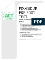 Prosedur Pre-Post Test Pelatihan Preceptorship
