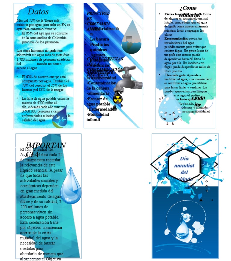 Folleto sobre el Cuidado del Agua | PDF | Agua | Lavavajillas
