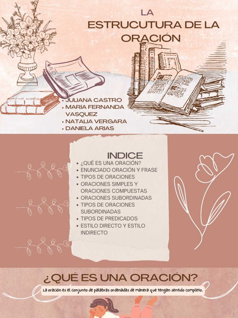 Estructura y Tipos de Oraciones | PDF