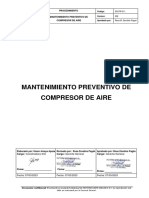 Procedimiento Escrito de Mantenimiento de Compresor GA90