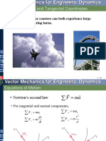 Force & Acceleration - Normal & Tangential Coordinates