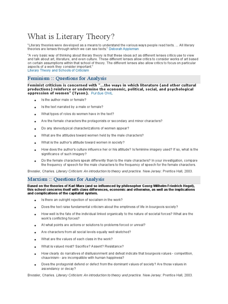 What Is Literary Theory PDF Queer Theory LGBTQIA+ Studies