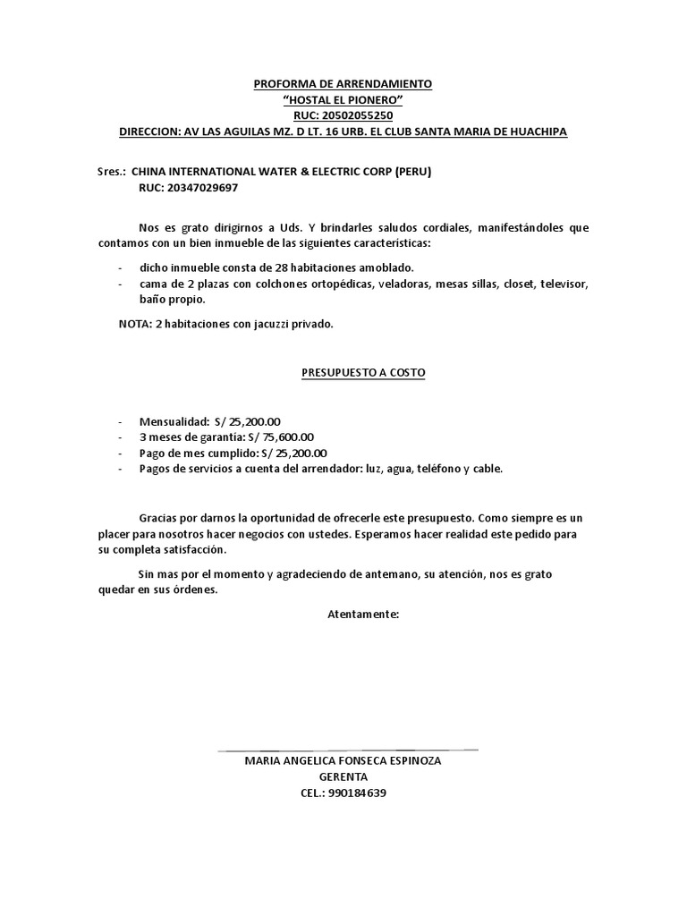 PROFORMA | PDF