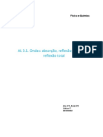 AL 3.1. Ondas: Absorção, Reflexão, Refração e Reflexão Total