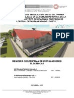 Memoria Descriptiva - Instalaciones Electricas