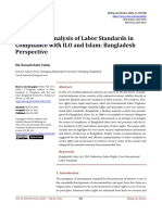 A Pragmatic Analysis of Labor Standards in Compliance With ILO and Islam - Bangladesh Perspective