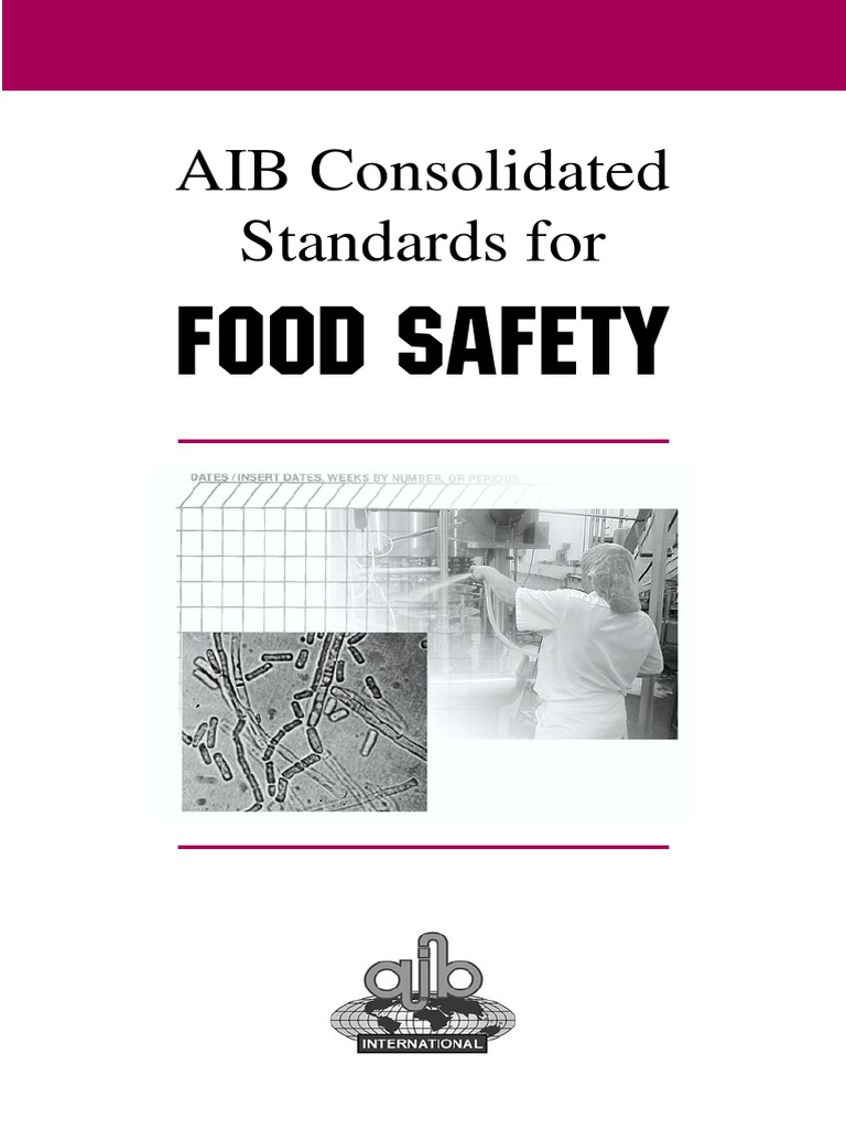 AIB Consolidated Standards For Food Safety | PDF