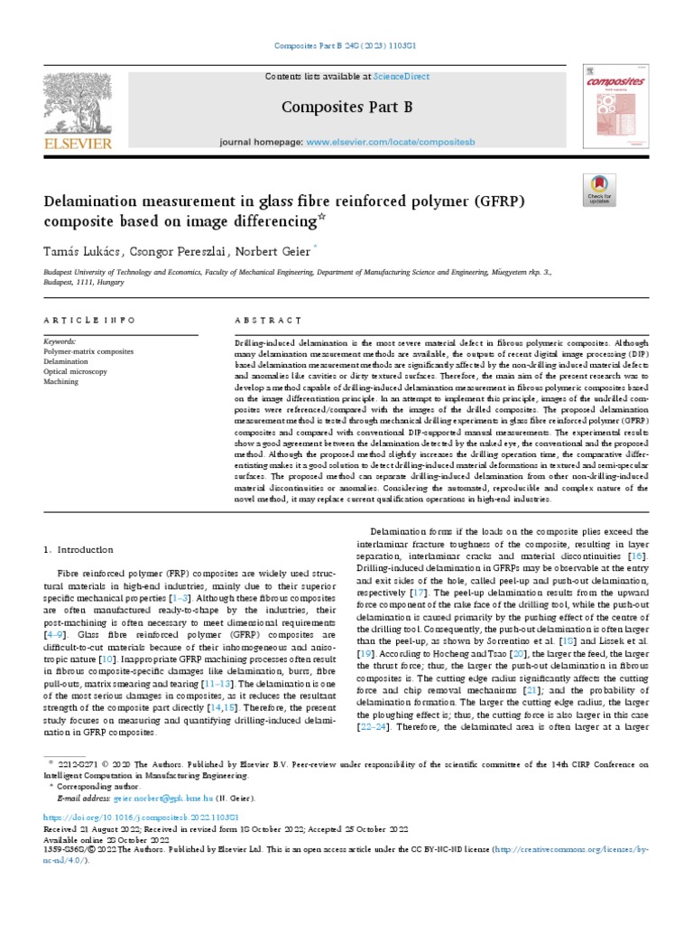 GFRP Delamination Measurement Method | PDF | Composite Material ...