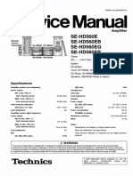 Technics Service Manual - SE-HD560E, SE-HD560EB, SE-HD560EG, SE-HD560EP