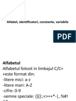 Alfabet, Identificatori, Constante