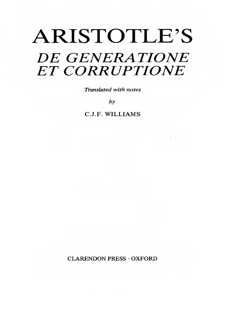 Clarendon Aristotle Series) Aristotle, C.F.J. Williams - de