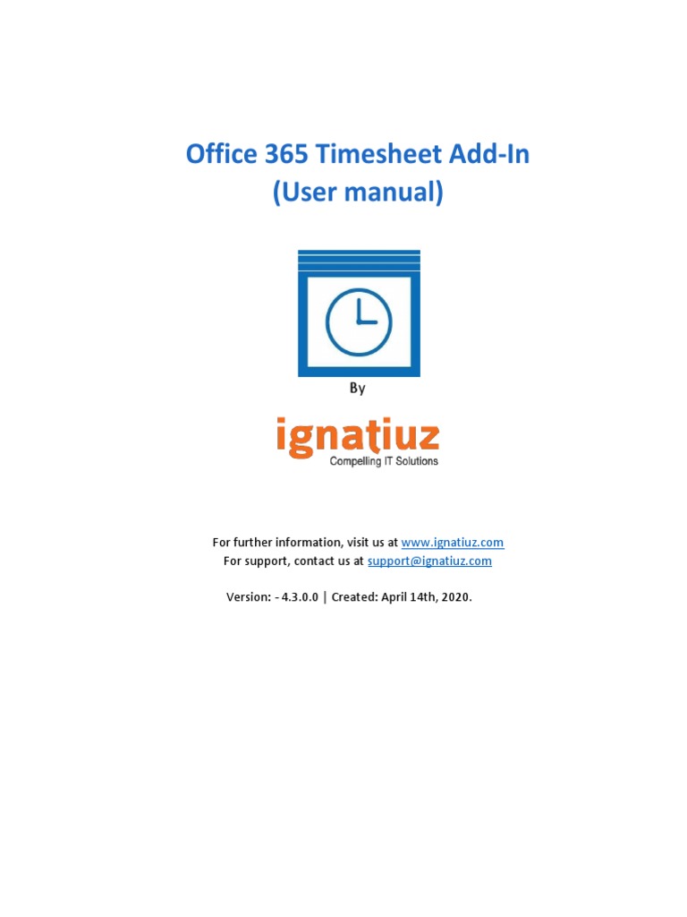 Timesheet User Manual | PDF