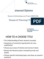 RMP470S Lecture 4-Research Planning & Research Proposal