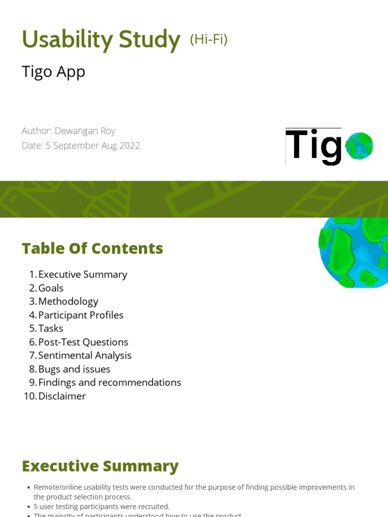 Hi Fi Usability Test Tigo Corrected | PDF | Usability | Human Communication