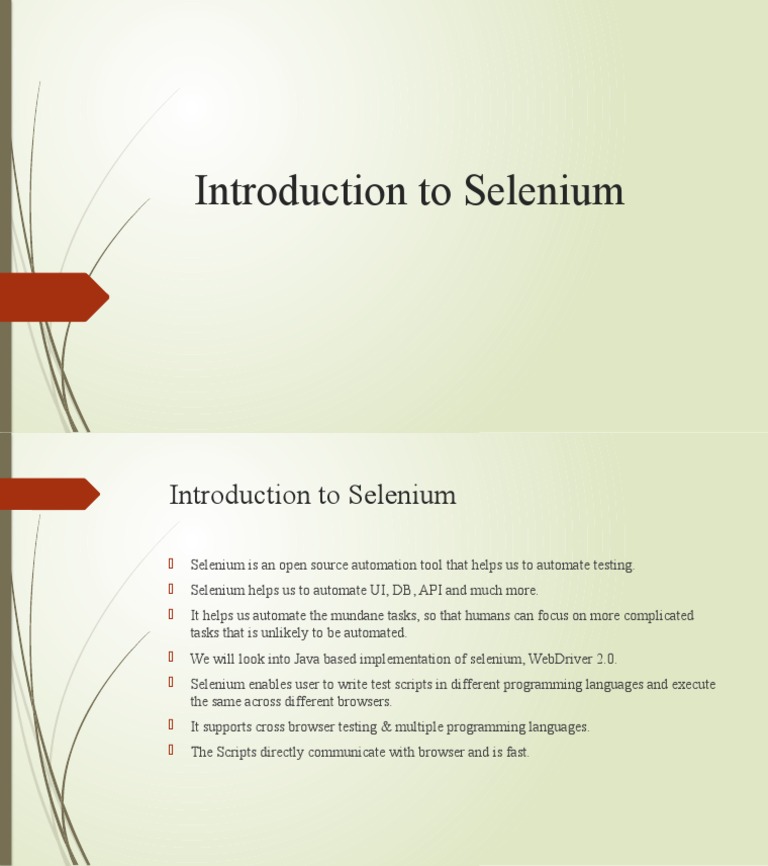 003 3.introduction To Selenium PDF