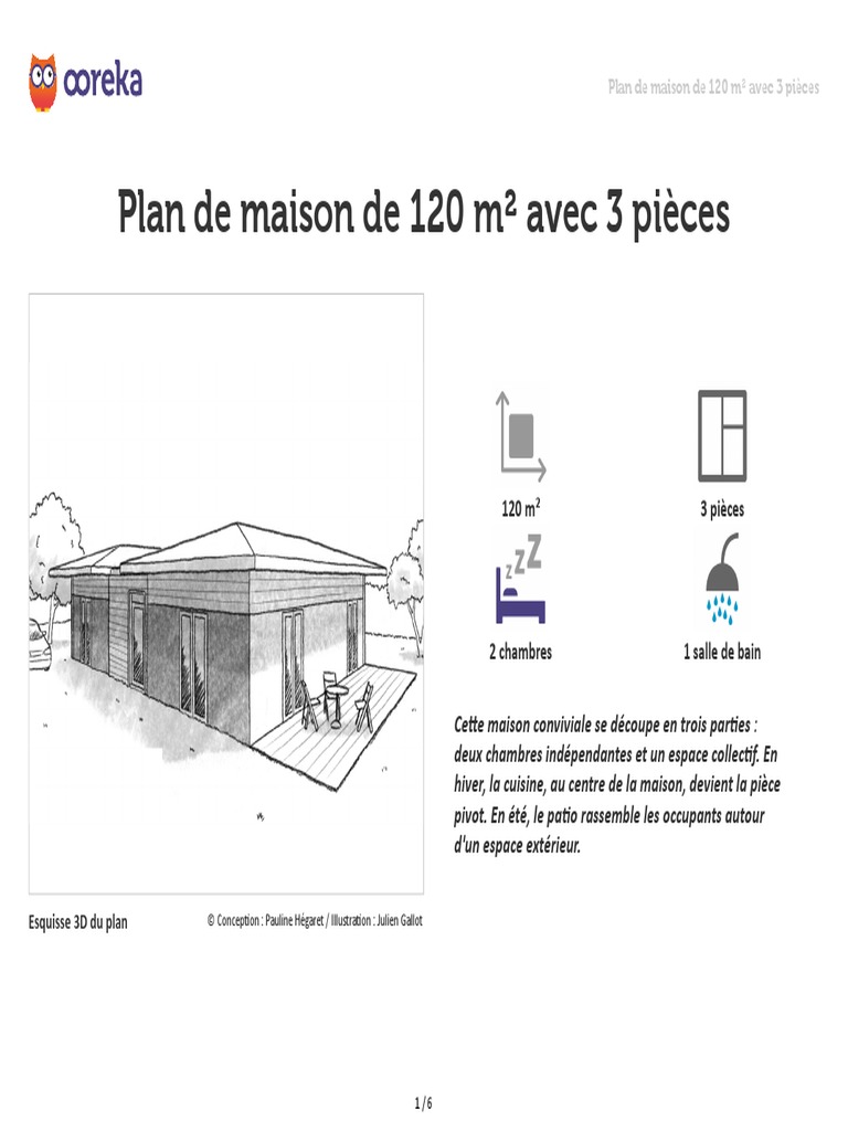 Plan De Maison 120 M Avec 3 Pi ces PDF